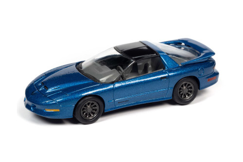 1996 Pontiac Firebird Trans Am, Medium Cloisonne Blue Poly - Johnny Lightning JLSP149/24A - 1/64 Diecast Car