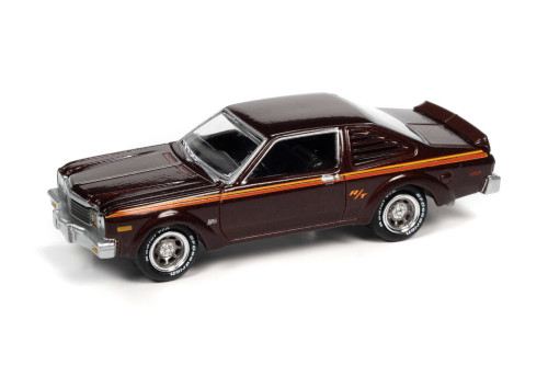 1976 Dodge Aspen, Cinnamon Red Poly - Johnny Lightning JLCG025/48A - 1/64 scale Diecast Model Toy Car