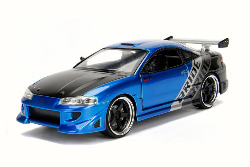 1995 Mitsubishi Eclipse, Metallic Blue - Jada 99103WA1 - 1/24 Scale Diecast Model Toy Car