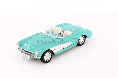 1957 Chevy Corvette Convertible, Turquoise - Maisto 34275 - 1/24 Diecast Car (New, but NO BOX)