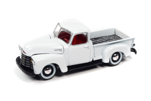 1950 Chevy 3100 Pickup Truck, White - Johnny Lightning