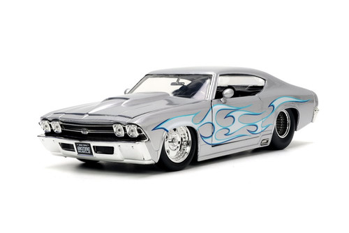 1969 Chevy Chevelle SS, Silver - Jada Toys 32702 - 1/24 scale Diecast Model Toy Car