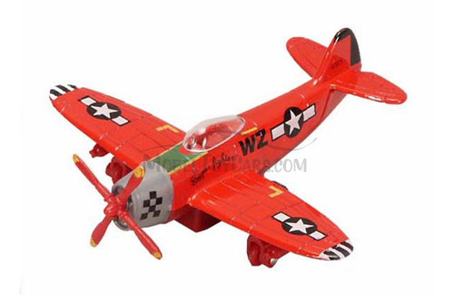 Vintage Aircraft, Red - Showcasts 6080D - 4.75 Inch Scale Diecast Model Replica (Brand New, but NOT IN BOX)