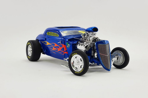 1934 Rat Fink Hot Rod Blown Altered Coupe, Blue - Acme 18965