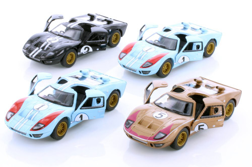  1966 Ford GT40 MKII Heritage Diecast Car Set Box of 12 1/32 Scale Diecast Model Cars, Assd Colors