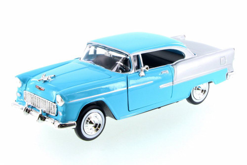 1955 Chevy Bel Air, Blue - Motor Max 73229/16D - 1/24 Scale Diecast Model Toy Car