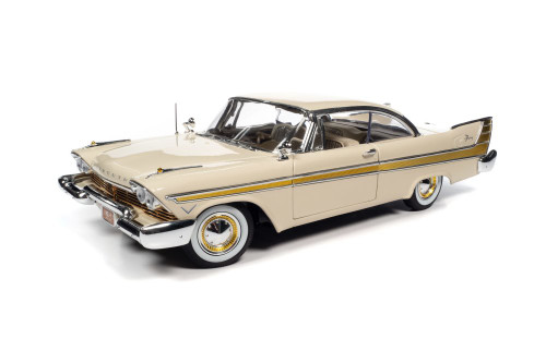1957 Plymouth Fury Hardtop, Sand Dune White and Gold - Auto