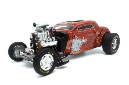 1934 Blown Altered Coupe, Rusted Steel Red - GMP 18979 - 1/18 scale Diecast Model Toy Car