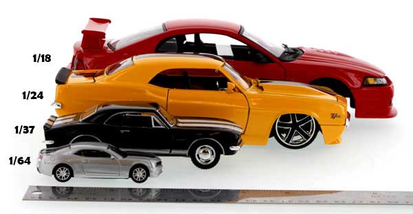 Die Cast Car Sizes 1/18 1/24 1/32 1/48 