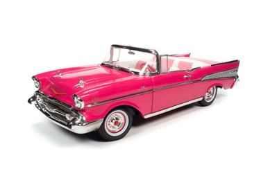 1957 Chevy Bel Air Convertible, Pink - Auto World AWSS128 - 1/18 scale  Diecast Model Toy Car