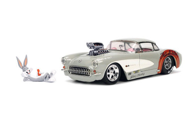 1957 Chevy Corvette w/ Bugs Bunny Figure, Looney Tunes - Jada Toys 32390 -  1/24 scale Diecast Car