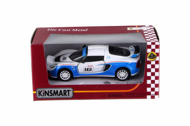 2012 Lotus Exige R-GT #16, White - Kinsmart 5362WW - 1/32 Scale