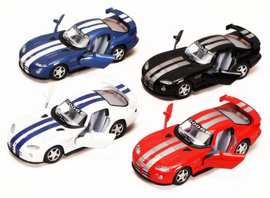 Dodge Viper GTS-R, SET OF 4 - Kinsmart 5039D - 1/36 scale Diecast Model Toy  Cars