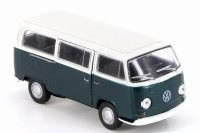 1972 Volkswagen T2 Bus, Metallic Green - Welly 42347DT-D - Diecast