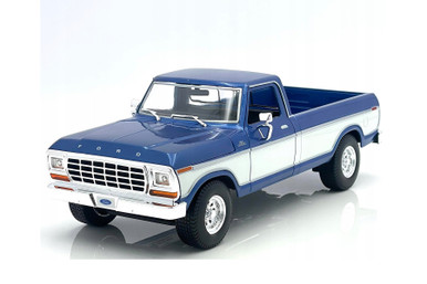 1979 Ford F-150 Pickup, Blue w/White Stripe - Maisto 31462BU - 1