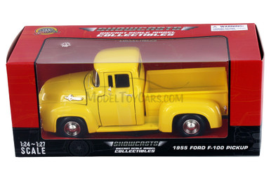 1955 Ford F-100 Pickup Truck, Yellow - Showcasts 71341YL - 1/24
