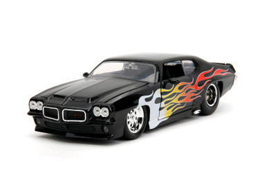 1971 Pontiac GTO Judge Hardtop, Black w/Flames - Jada Toys 35022