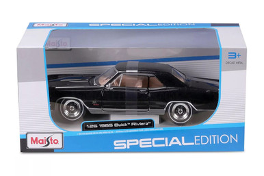 1965 Buick Riviera Hardtop, Black - Maisto 31214BK - 1/26