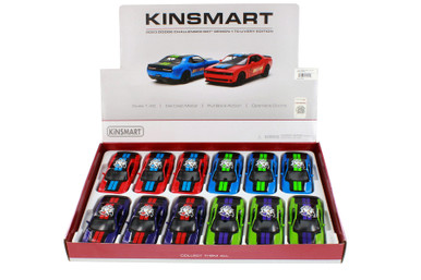 小物 challenger Box of 12 2023 Dodge Challenger SRT Demon 170, ASSTD - Kinsmart