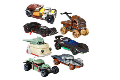 Box of 8 Star Wars Blockbuster Character Car Assortment - Mattel