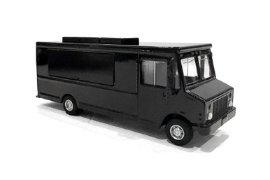 Food Truck Plain Black, Black - American Diorama AD-70201MJ - 1/64