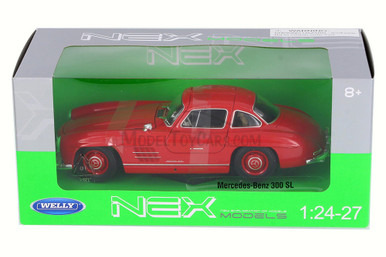 Mercedes-Benz 300SL, Red - Welly 24064WR - 1/24 Scale Diecast