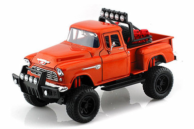 1955 Chevy 5100 Stepside Pick Up, Orange - Motormax 79133OR - 1/24