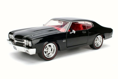 1970 Chevy Chevelle SS, Black - Jada 97828 - 1/24 Scale Diecast