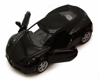 2013 Alfa Romeo 4C, Black - Kinsmart 5366D - 1/32 scale Diecast
