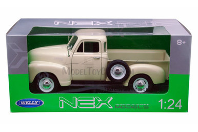 1953 Chevy 3100 Pickup Truck, Cream - Welly 22087 - 1/24
