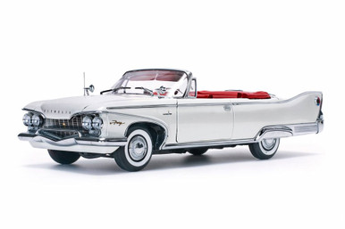 1960 Plymouth Fury, White w/ Red - Sun Star 5403W - 1/18 Scale