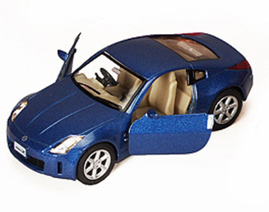 Nissan Fairlady 350Z, Blue - Kinsmart 5061D - 1/34 scale Diecast