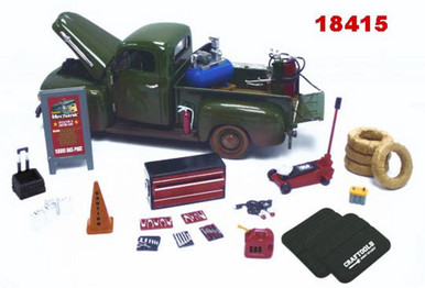 1:24ミニカー用アクセサリ　ストラクチャー3種セットMechanic 18415-PHX-Mobile-Mechanic-