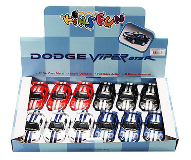Dodge Viper GTS-R Diecast Car Package - Box of 12 4 inch scale