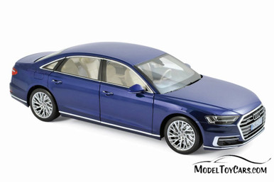 2017 Audi A8 L Hard Top, Blue Metallic - Norev 188365 - 1/18 scale