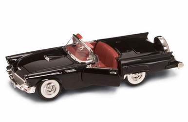 1957 Ford Thunderbird Convertible, Black - Yatming 92358 - 1/18