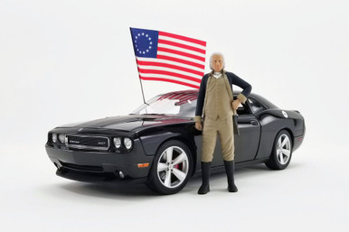 2010 Dodge Challenger SRT8 with George Washington Figurine and US