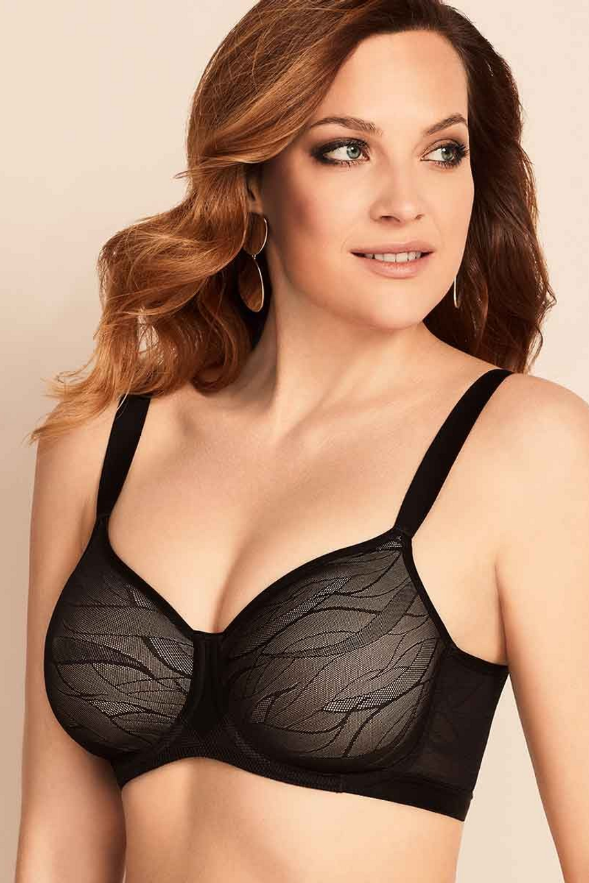 Women's Triumph 67916 Airy Sensation Minimizer Bra (Black 34DD) 