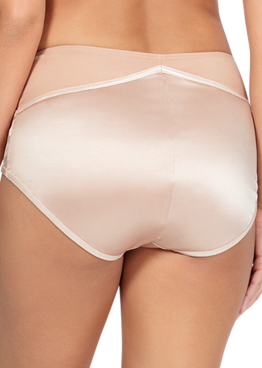 YWDJ High Waisted Underwear for Women Women Satin Panties Mid Waist Wavy  Cotton Briefs Silver M