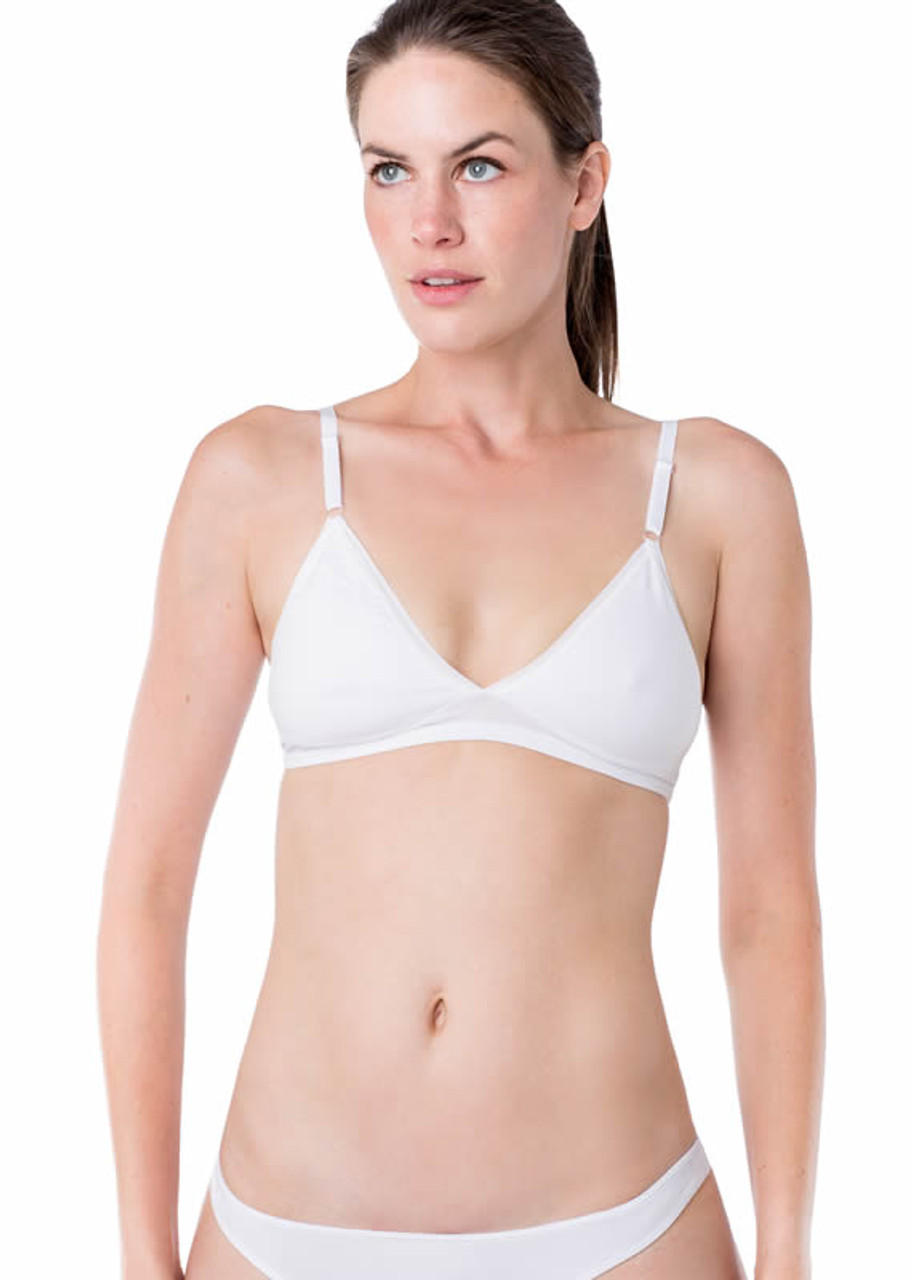 4367 Elita The Essentials Cotton Wireless Molded Crop Triangle Bra