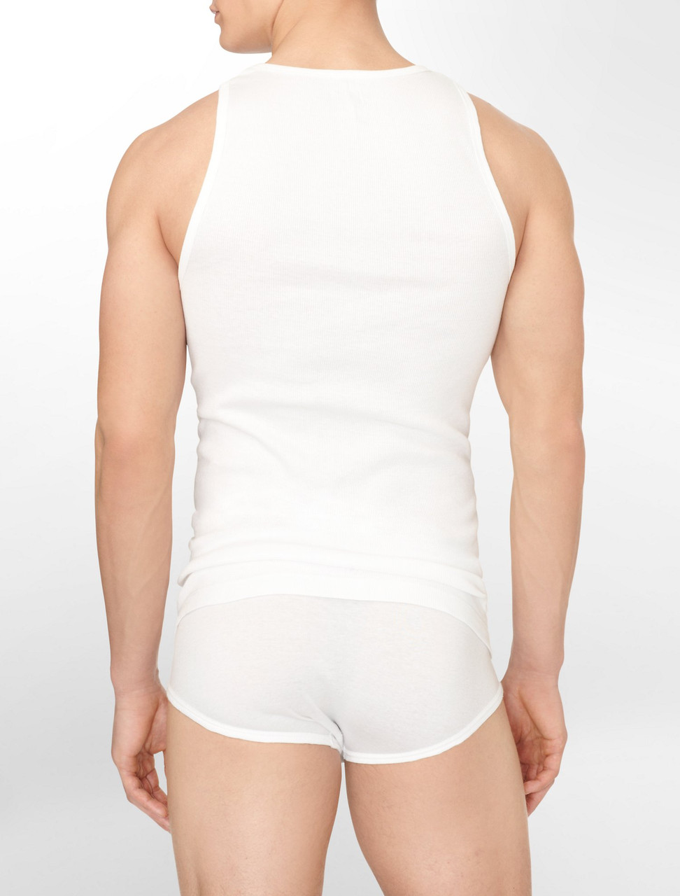 Calvin Klein Classics 3-Pack Ribbed Cotton Tank Tops - Mens