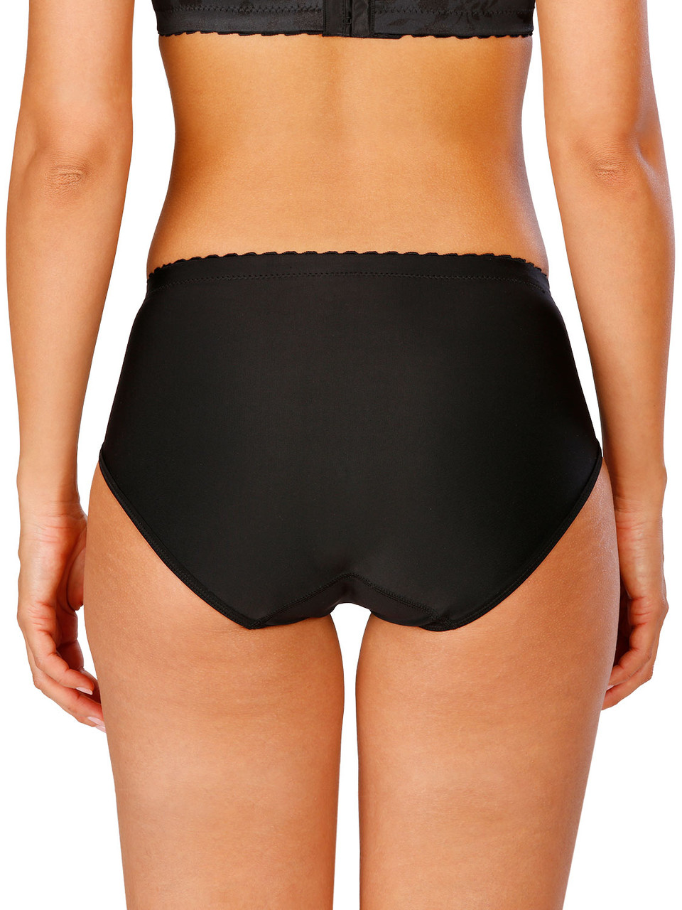 RelaxMaternity 5200 (Black, S) Cotton high-waist postpartum control knickers  : : Fashion