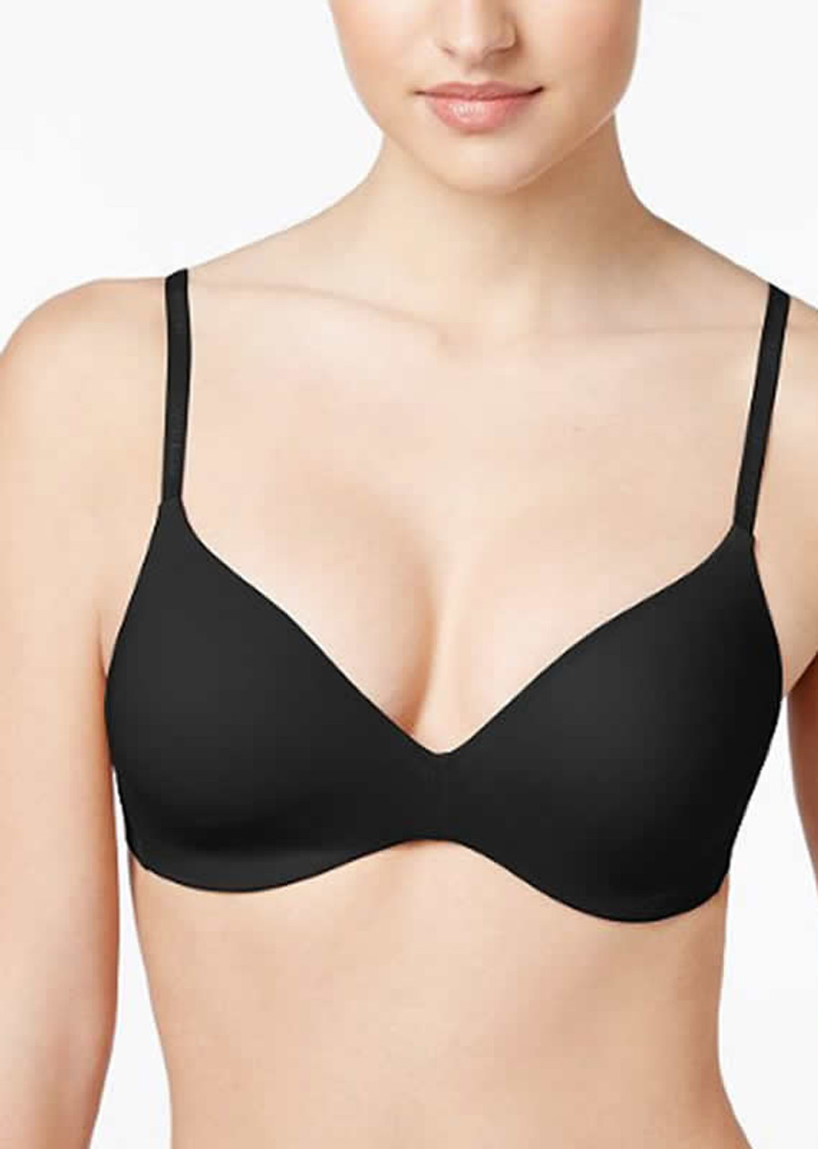 Calvin Klein Womens 2-Pack Lightly Lined Wirefree Bra (Black/Bare, Small)  at  Women's Clothing store