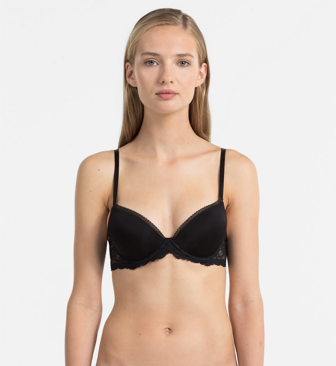 Calvin Klein Push up With Lace Bra Size 34b Black for sale online