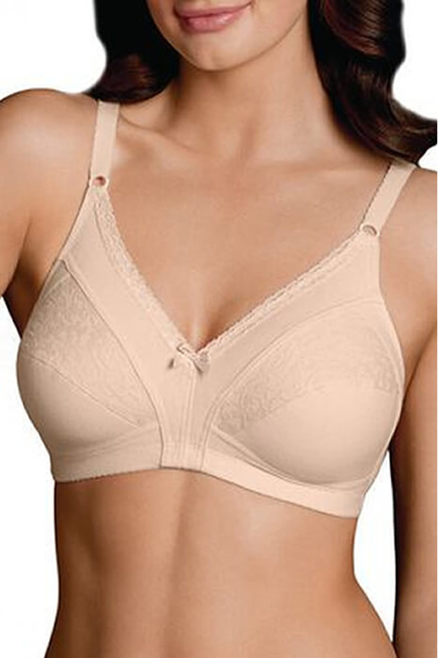 Emerson Women's Side Seamfree Wirefree Bra - White - Size 14D/DD