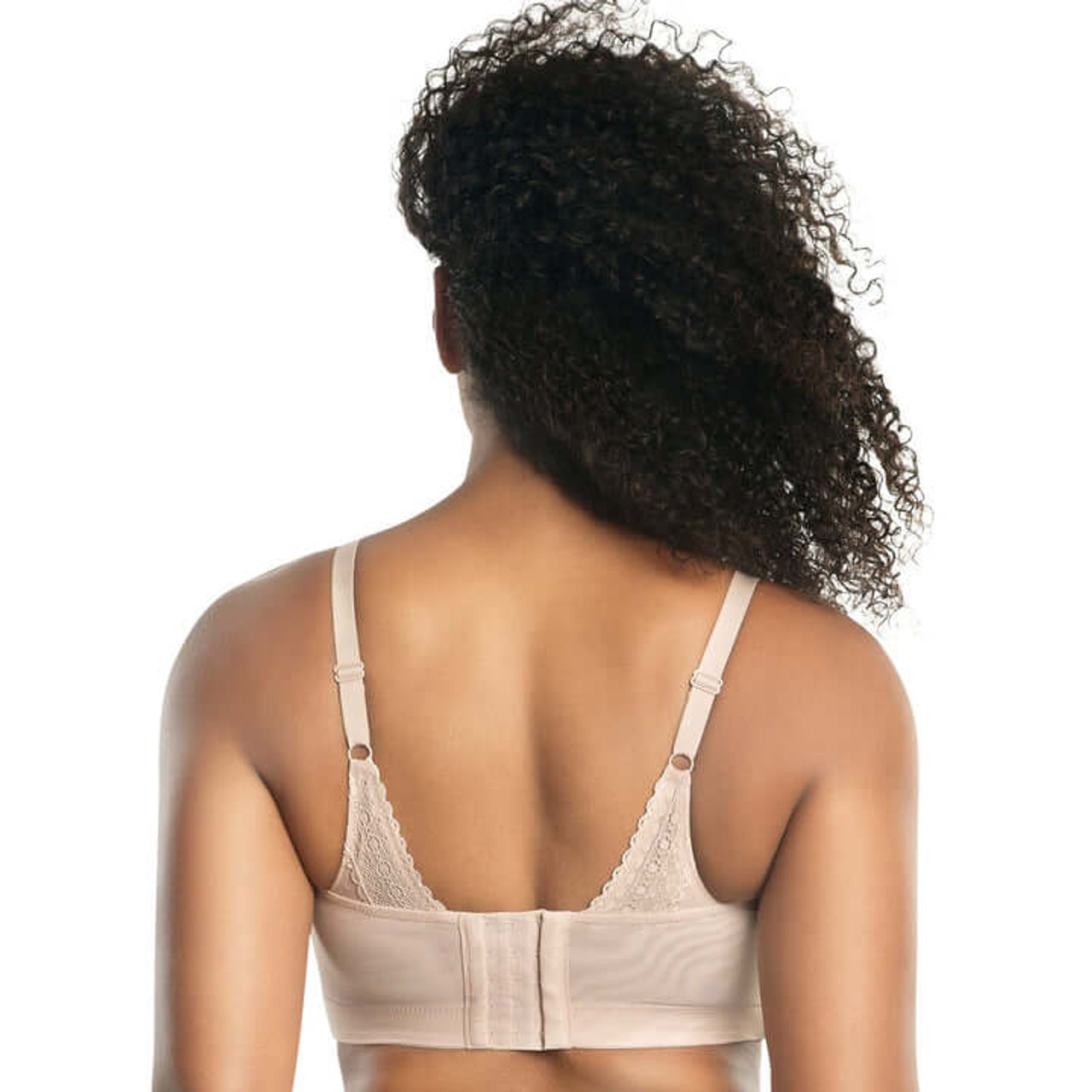 PARFAIT Vanessa Women's Full Figure Wirefree Supportive Pretty Lace Bralette  Style P5791-Pearl White-34DD at  Women's Clothing store