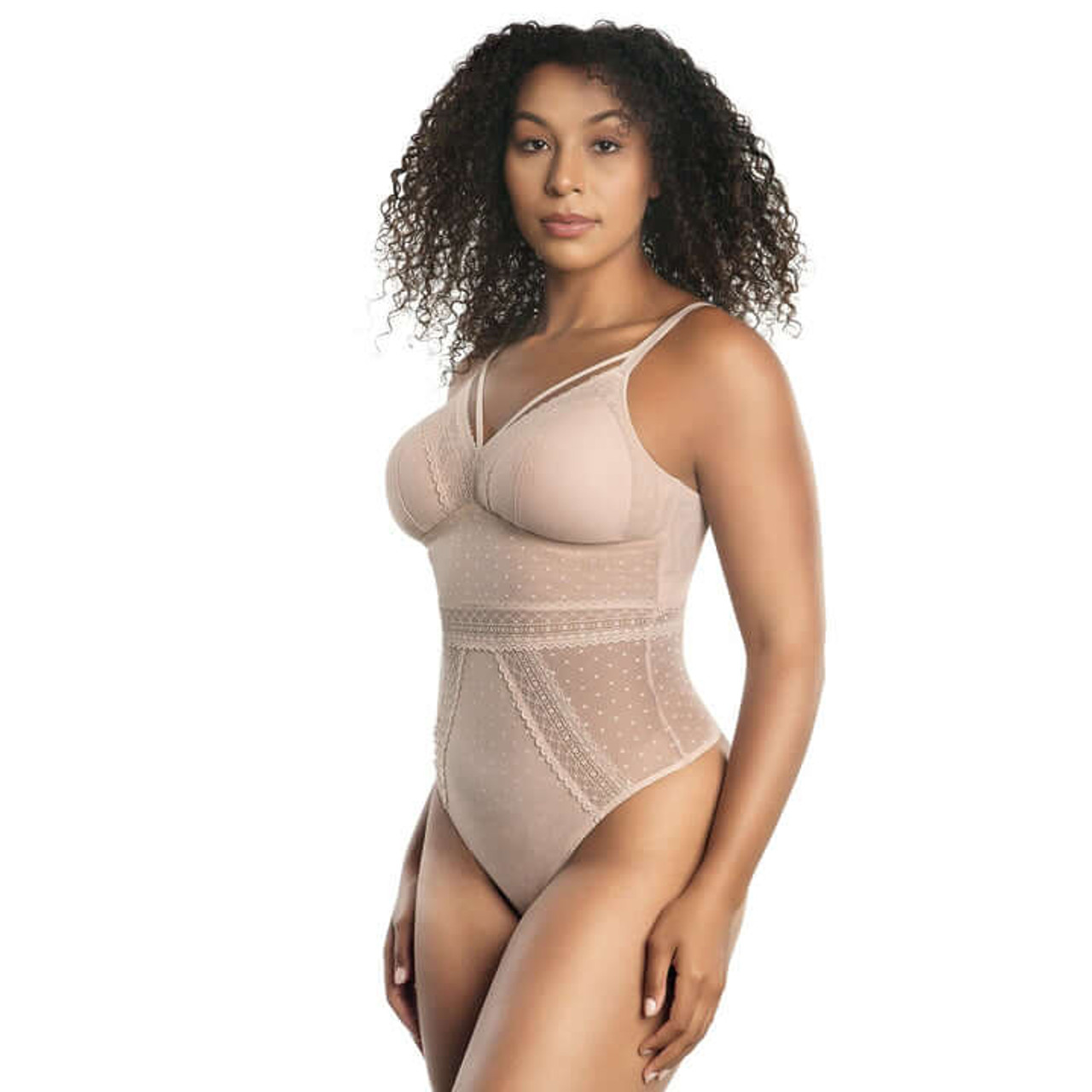 Parfait Lace Wire-Free Padded Mesh Bodysuit Mia Dot P6017