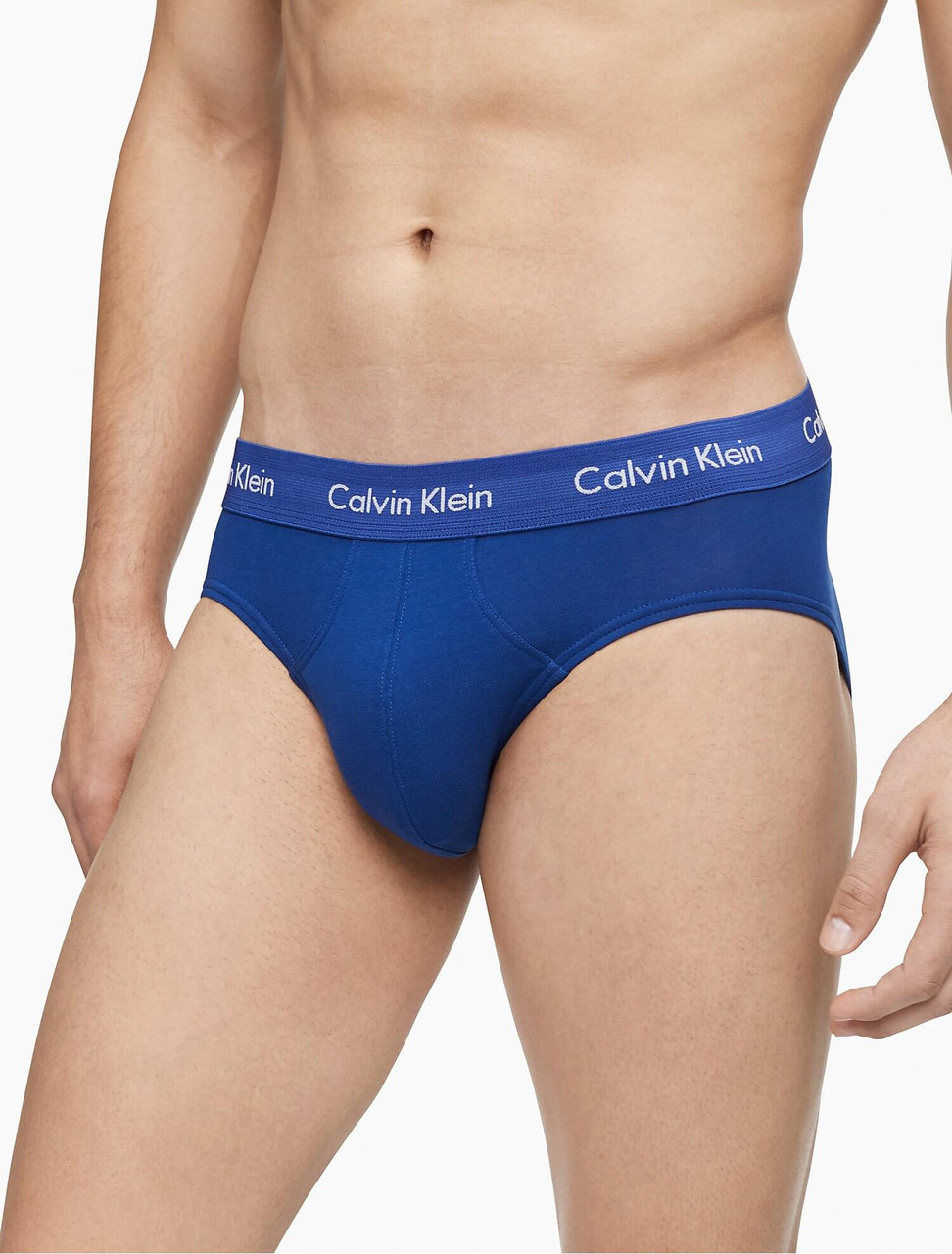 Calvin Klein Cotton Stretch Hip Brief 3-Pack Black/Blue/Cobalt NU2661-062 -  Free Shipping at LASC