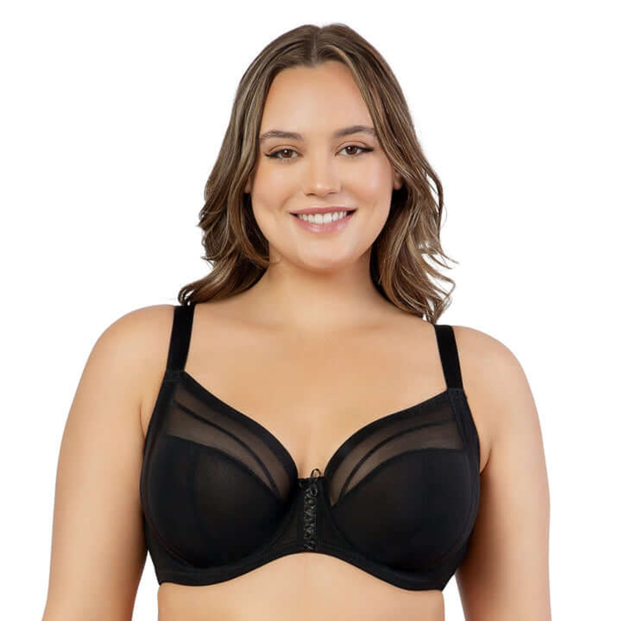 Small Size Figure Types in 30F Bra Size G Cup Sizes Black Shea by Parfait  Multi Section Cups