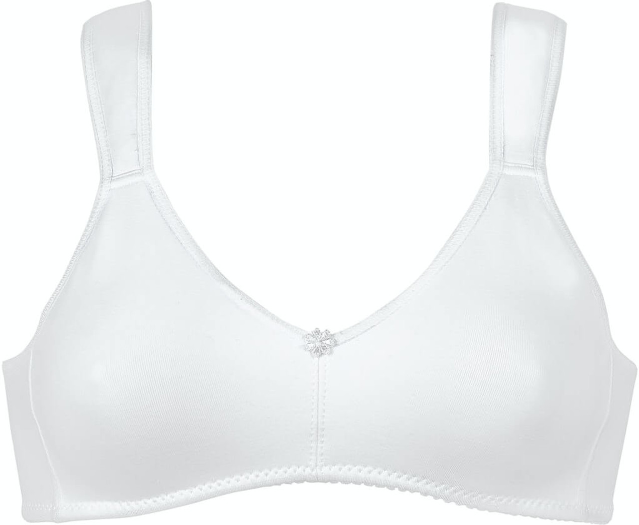 Delicates Sport White Cotton Pullover Wireless Sports Bra Size 36 A/B/C (15)